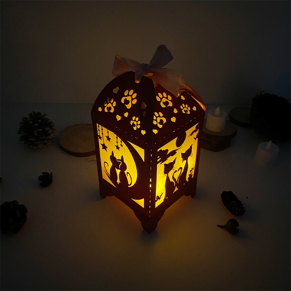 Cat Couple - 3D Paper Lantern File 3  - Cricut File  - VEKTOR KRAFT