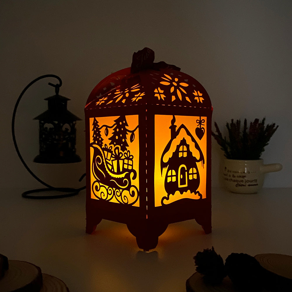 Christmas 3 - 3D Paper Lantern File 3  - Cricut File  - VEKTOR KRAFT