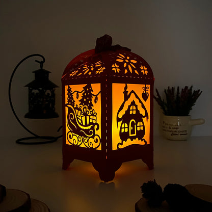 Christmas 3 - 3D Paper Lantern File 3  - Cricut File  - VEKTOR KRAFT