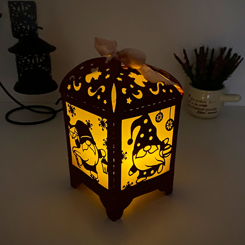 Christmas Gnome - 3D Paper Lantern File 3  - Cricut File  - VEKTOR KRAFT
