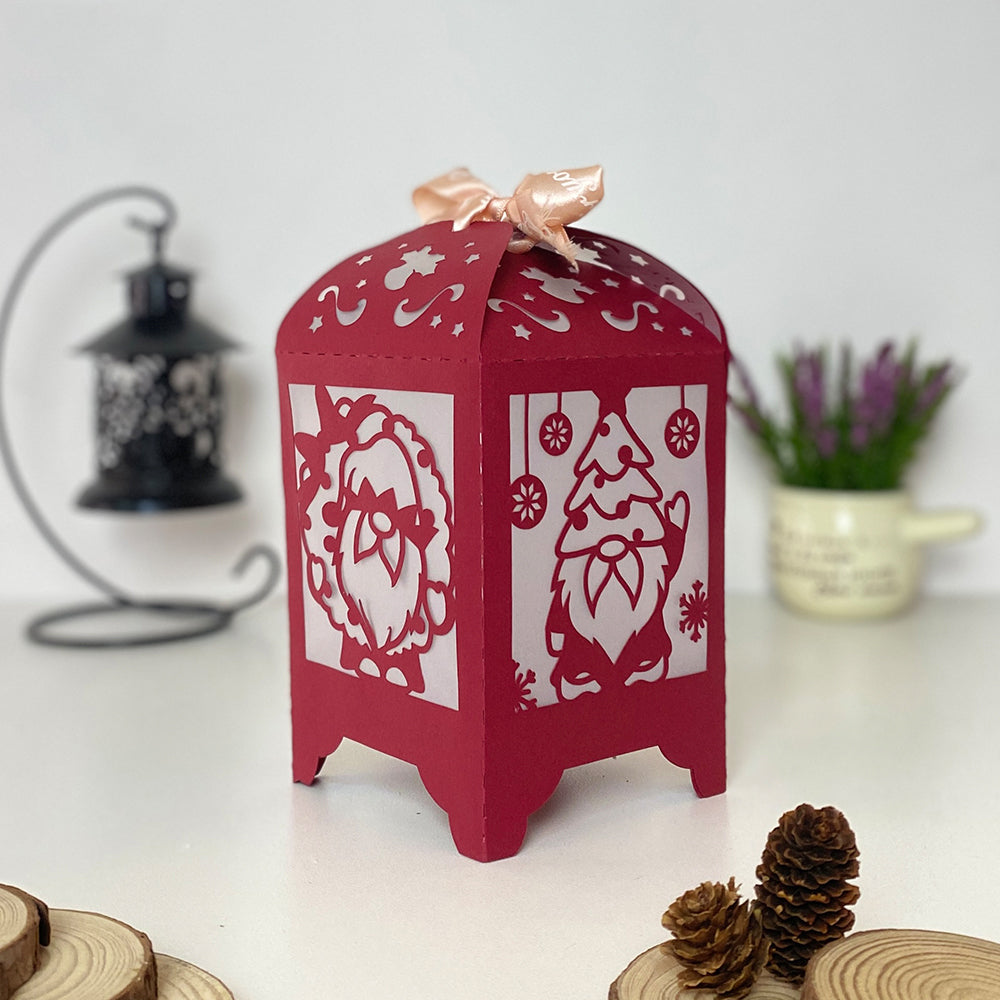Christmas Gnome - 3D Paper Lantern File 3  - Cricut File  - VEKTOR KRAFT