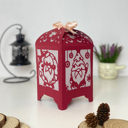 Christmas Gnome - 3D Paper Lantern File 3  - Cricut File  - VEKTOR KRAFT