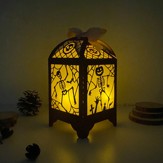 Dancing Skeletons - 3D Paper Lantern File 3  - Cricut File  - VEKTOR KRAFT