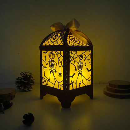 Dancing Skeletons - 3D Paper Lantern File 3  - Cricut File  - VEKTOR KRAFT