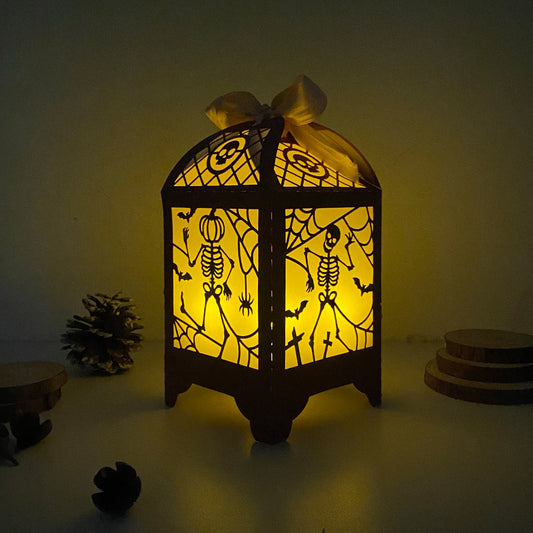 Dancing Skeletons - 3D Paper Lantern File 3  - Cricut File  - VEKTOR KRAFT