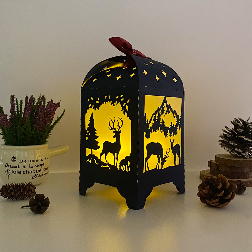 Deer - 3D Paper Lantern File 3  - Cricut File  - VEKTOR KRAFT