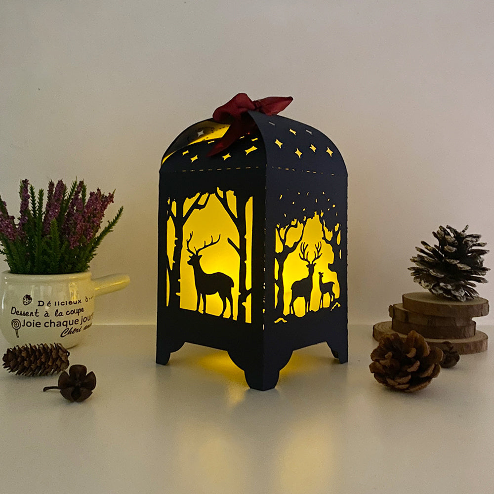 Deer - 3D Paper Lantern File 3  - Cricut File  - VEKTOR KRAFT