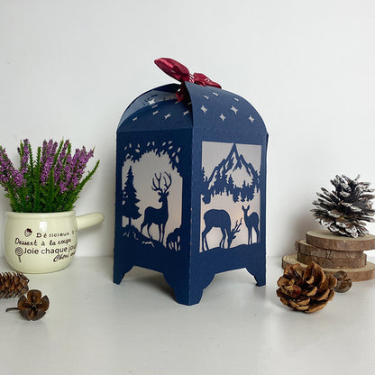 Deer - 3D Paper Lantern File 3  - Cricut File  - VEKTOR KRAFT