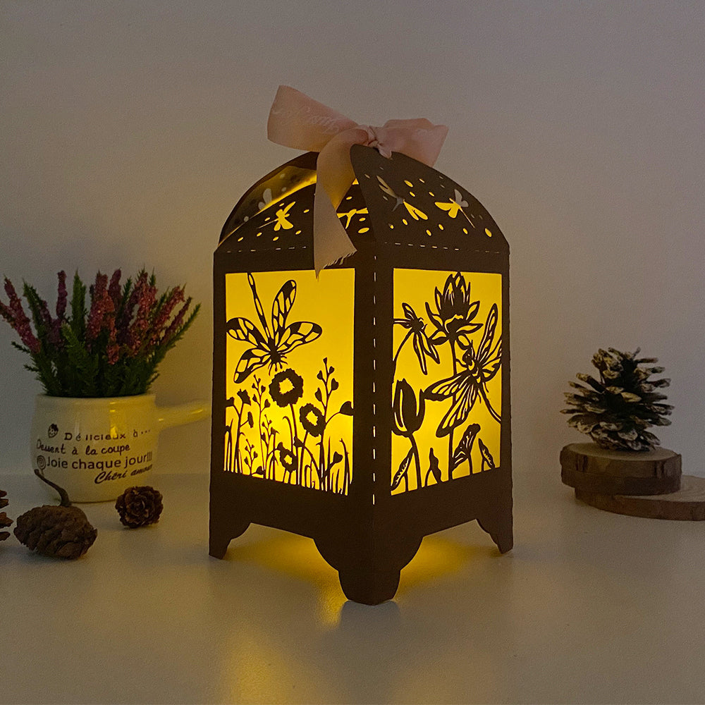 Dragonfly - 3D Paper Lantern File 3  - Cricut File  - VEKTOR KRAFT