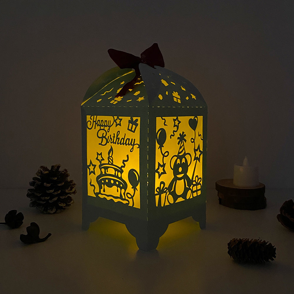 Happy Birthday - 3D Paper Lantern File 3  - Cricut File  - VEKTOR KRAFT