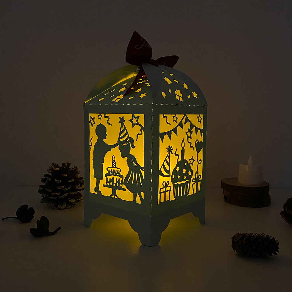 Happy Birthday - 3D Paper Lantern File 3  - Cricut File  - VEKTOR KRAFT