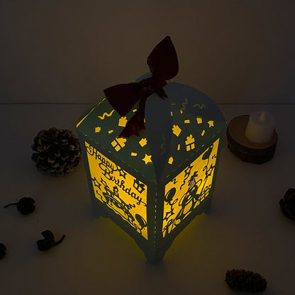 Happy Birthday - 3D Paper Lantern File 3  - Cricut File  - VEKTOR KRAFT