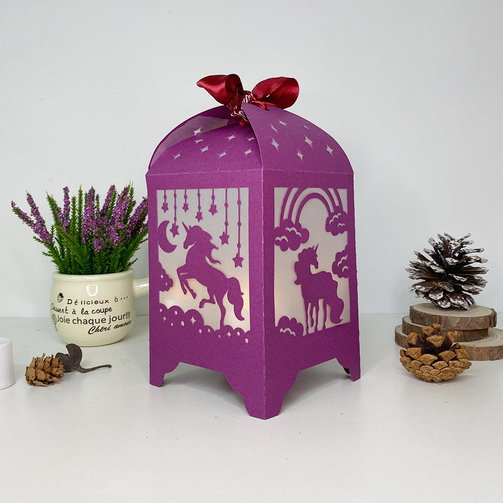 Unicorn - 3D Paper Lantern File 3  - Cricut File  - VEKTOR KRAFT