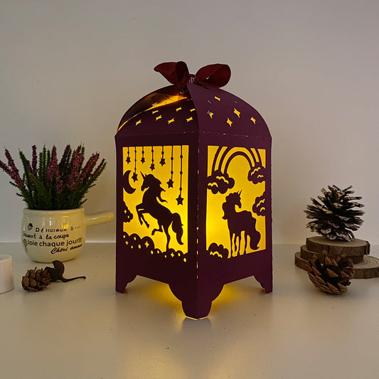 Unicorn - 3D Paper Lantern File 3  - Cricut File  - VEKTOR KRAFT