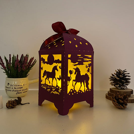 Unicorn - 3D Paper Lantern File 3  - Cricut File  - VEKTOR KRAFT