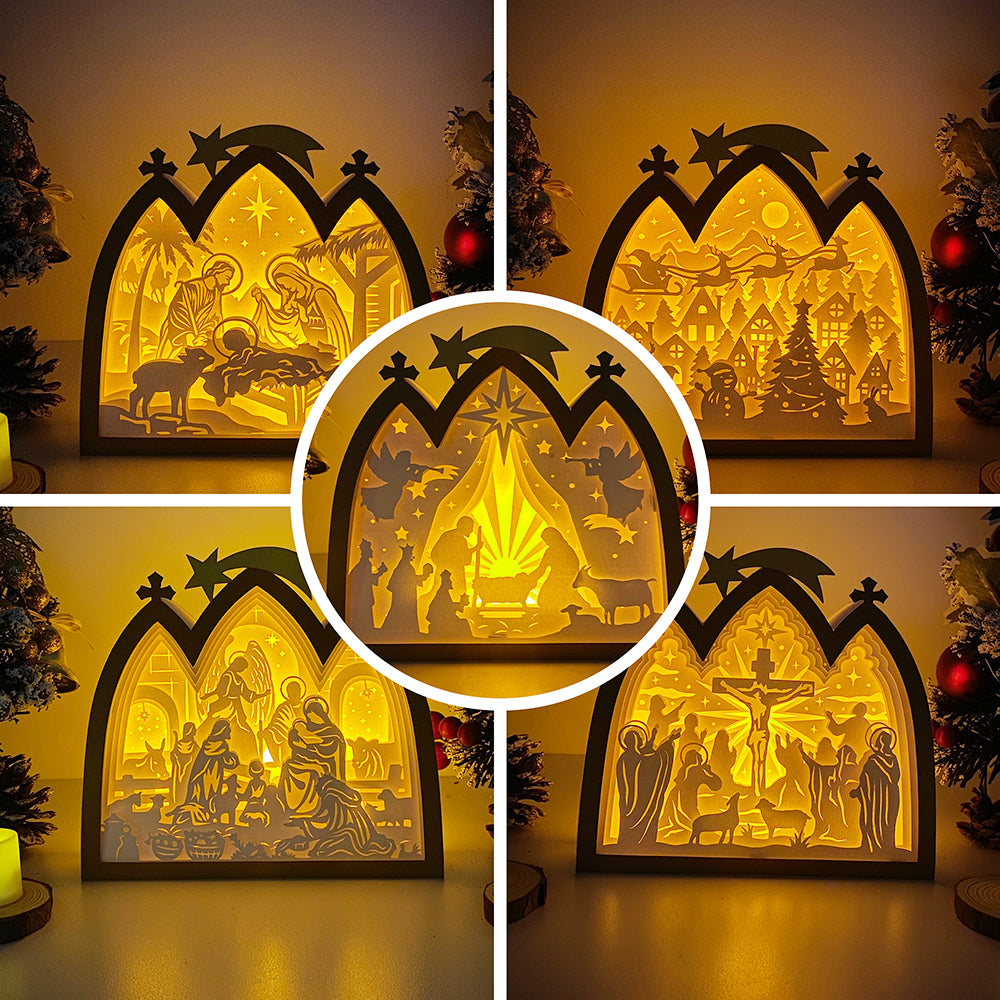 Pack 5 Christmas 2 – 3D Box SVG File for Cricut & Silhouette