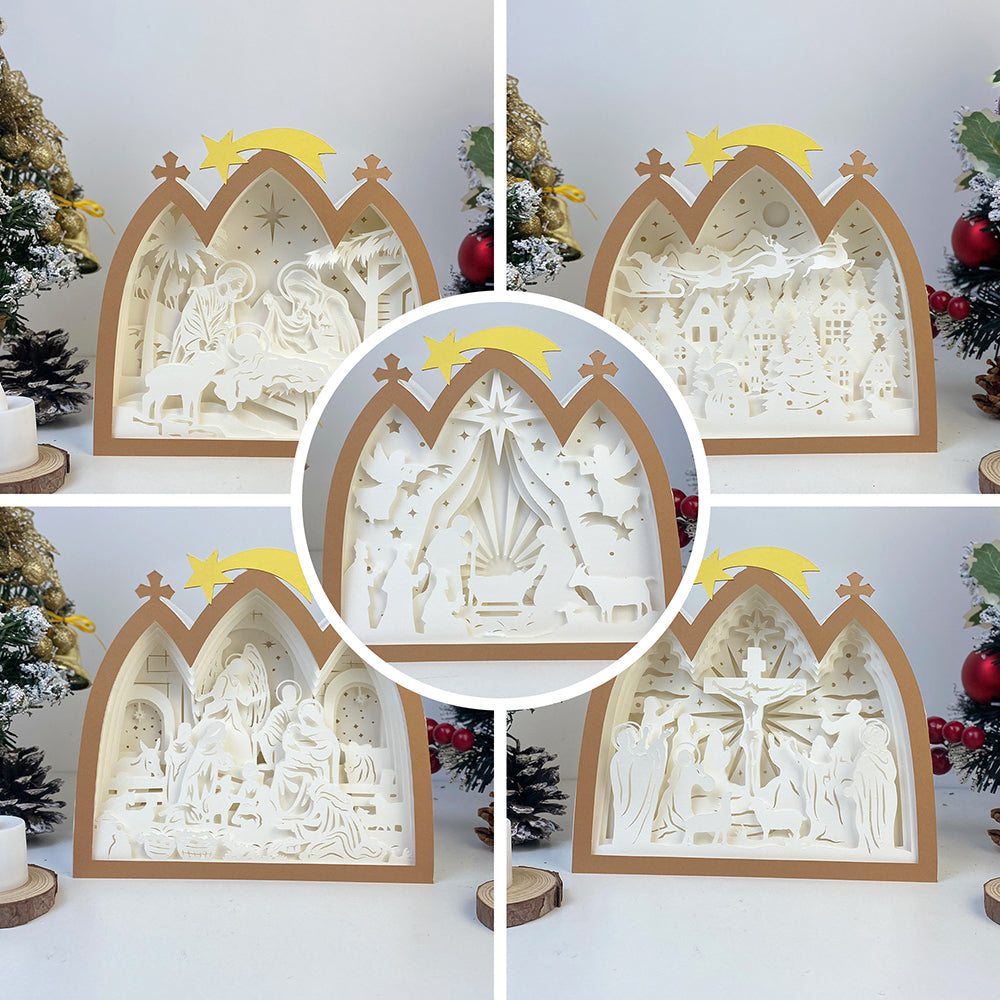 Pack 5 Christmas 2 – 3D Box SVG File for Cricut & Silhouette
