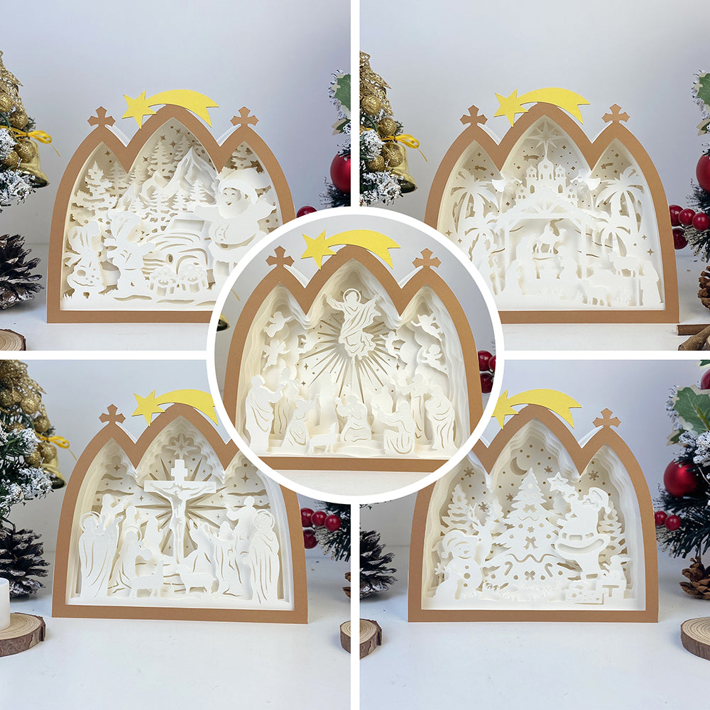Pack 5 Christmas – 3D Box SVG File for Cricut & Silhouette