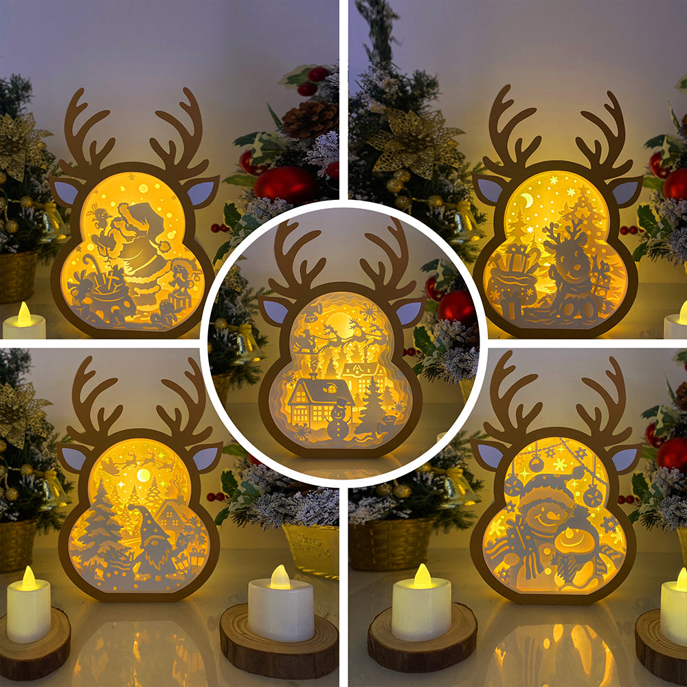 Pack 5 Christmas – 3D Box SVG File for Cricut & Silhouette
