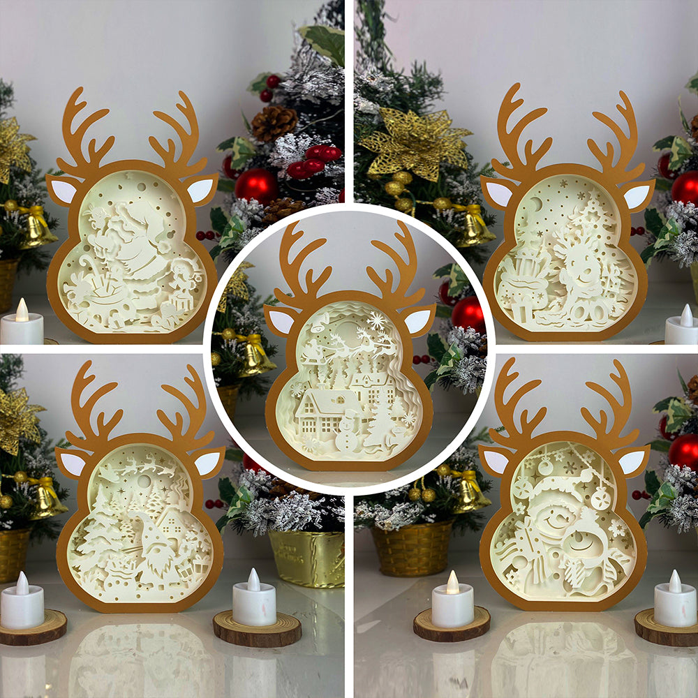 Pack 5 Christmas – 3D Box SVG File for Cricut & Silhouette