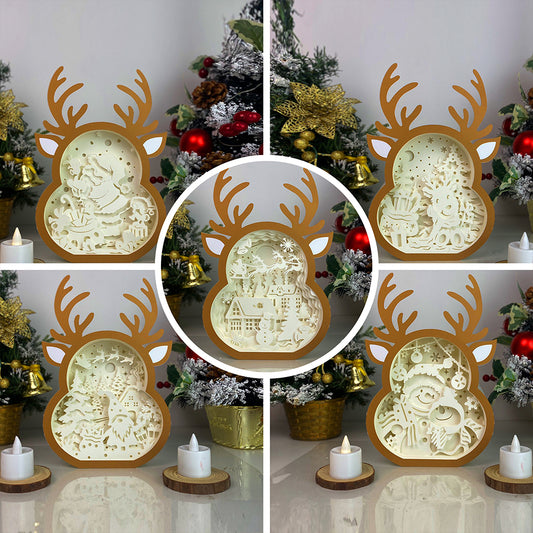 Pack 5 Christmas – 3D Box SVG File for Cricut & Silhouette
