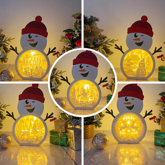 Pack 5 Christmas – 3D Snowman Box File - Cricut File - VEKTOR KRAFT