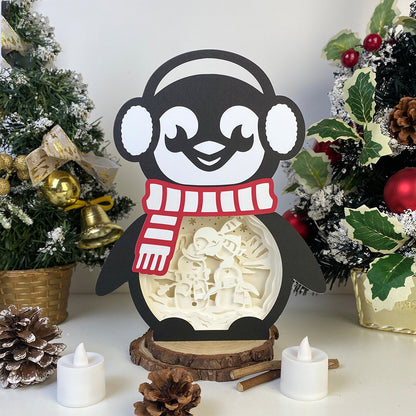 Penguin – 3D Box SVG File for Cricut & Silhouette