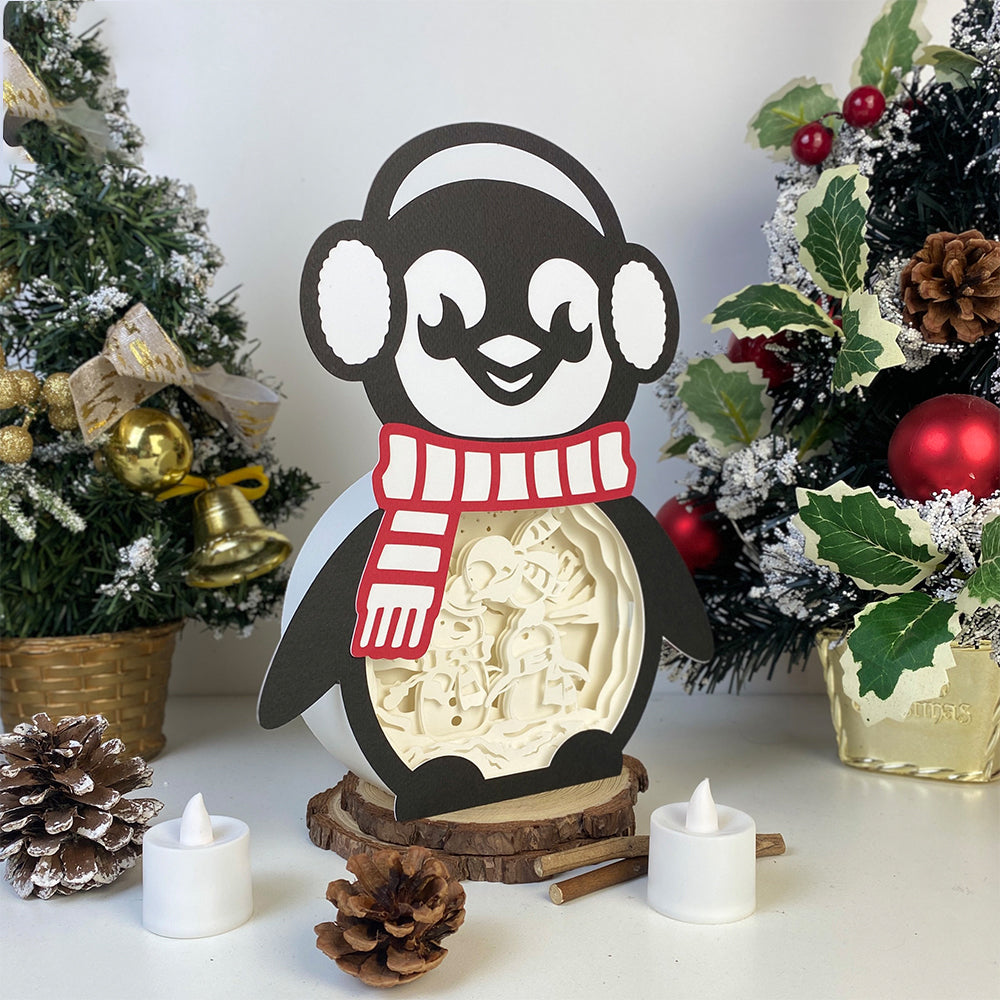 Penguin – 3D Box SVG File for Cricut & Silhouette