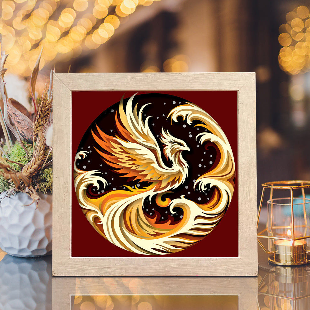 Phoenix – 3D Shadow Box SVG File for Cricut & Silhouette