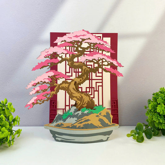 Bonsai Plant Pot 2 – 3D Paper Pop-up Card File - Cricut File - VEKTOR KRAFT