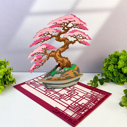 Bonsai Plant Pot 2 – 3D Pop-Up Card SVG File for Cricut & Silhouette