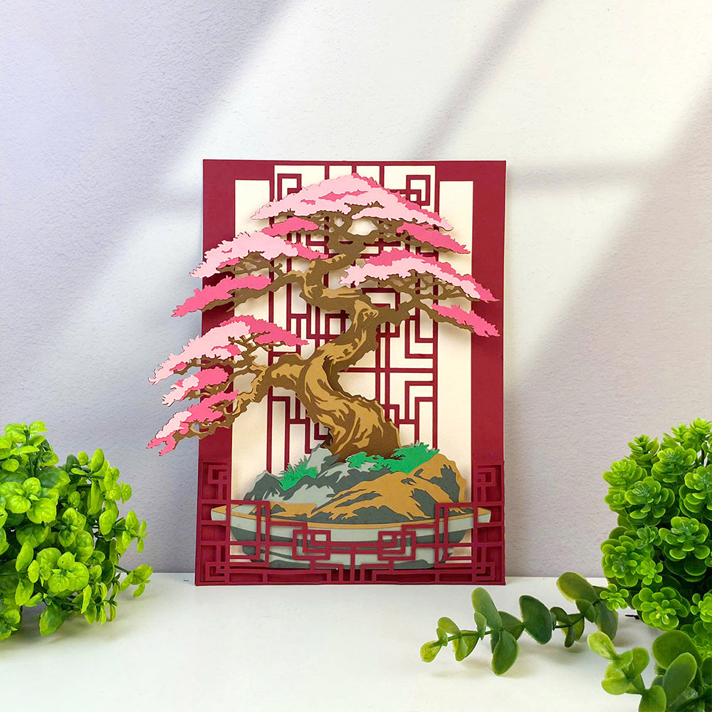 Bonsai Plant Pot 2 – 3D Pop-Up Card SVG File for Cricut & Silhouette