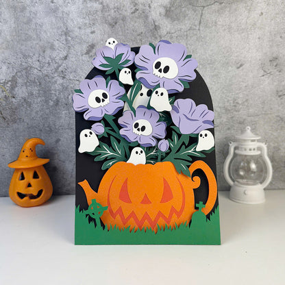 Poppy Ghost – 3D Pop-Up Card SVG File for Cricut & Silhouette