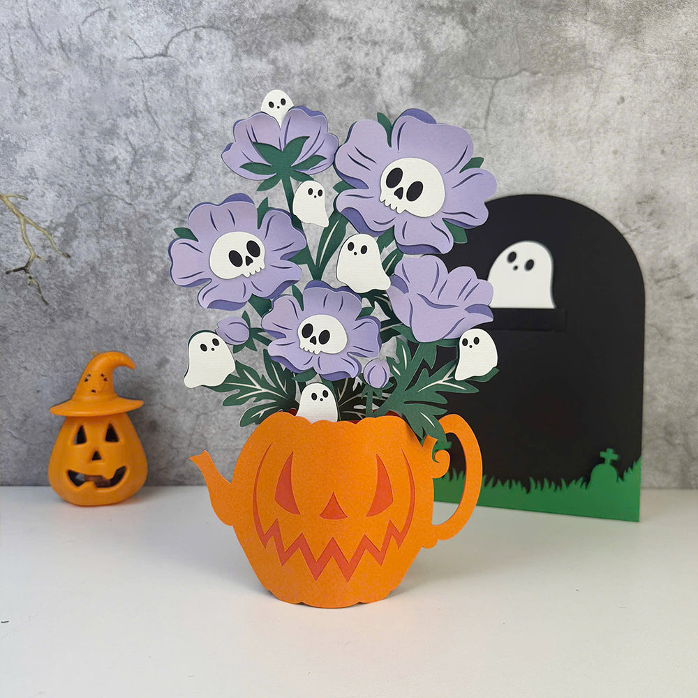 Poppy Ghost – 3D Pop-Up Card SVG File for Cricut & Silhouette