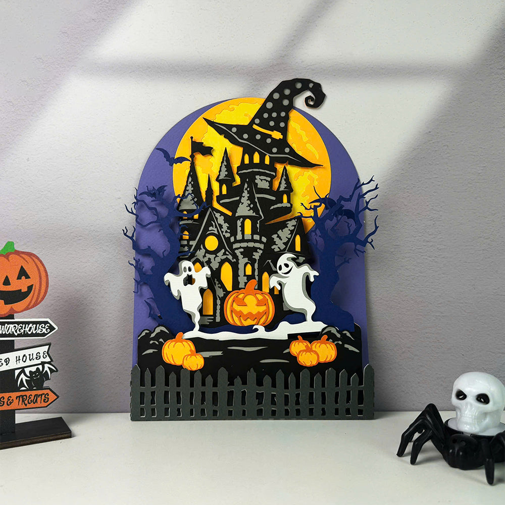 Haunted House 2 – 3D Pop-Up Card SVG File for Cricut & Silhouette