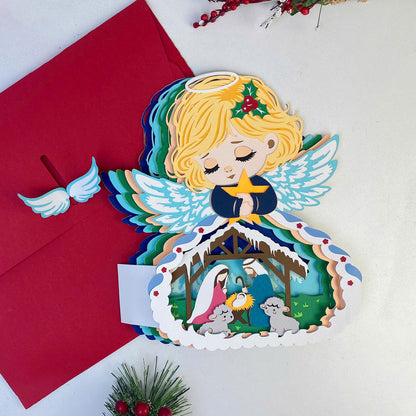 Angel – 3D Pop-Up Card SVG File for Cricut & Silhouette