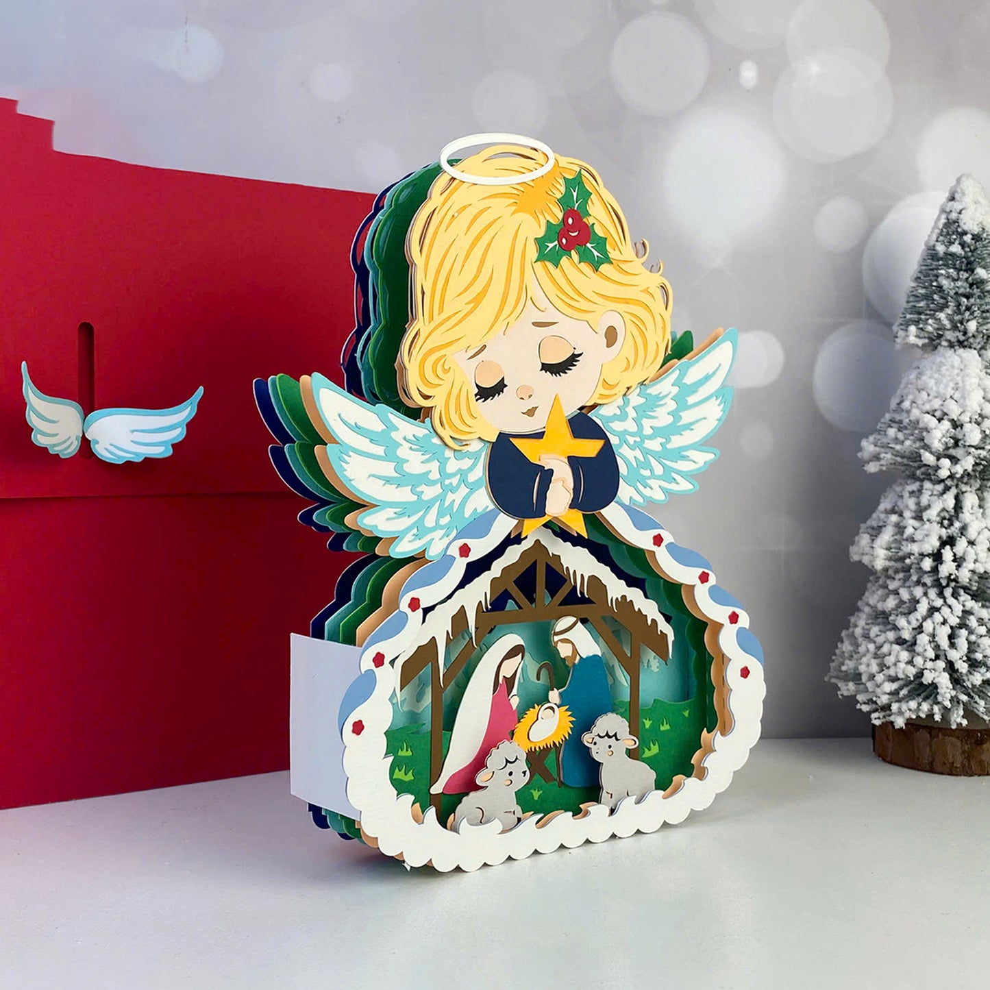 Angel – 3D Pop-Up Card SVG File for Cricut & Silhouette