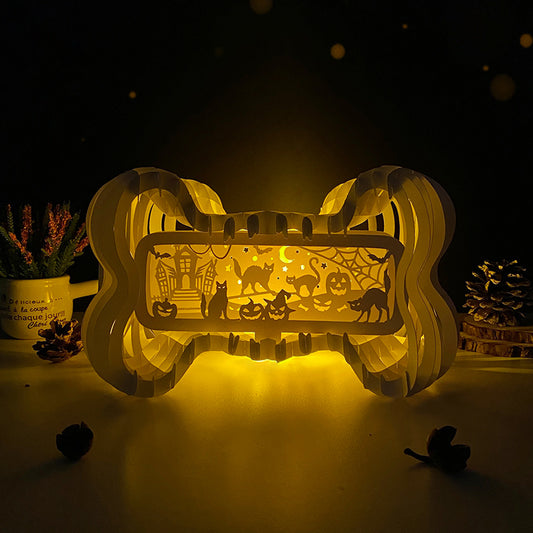 Devil Cats – 3D Bone Pop-up Card File - Cricut File - VEKTOR KRAFT