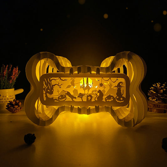 Witch Cats – 3D Bone Pop-up Card File - Cricut File - VEKTOR KRAFT