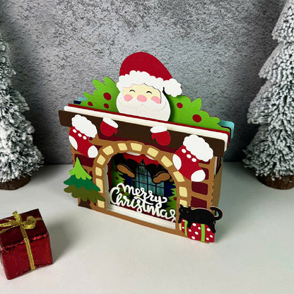 Fireplace – 3D Pop-Up Card SVG File for Cricut & Silhouette