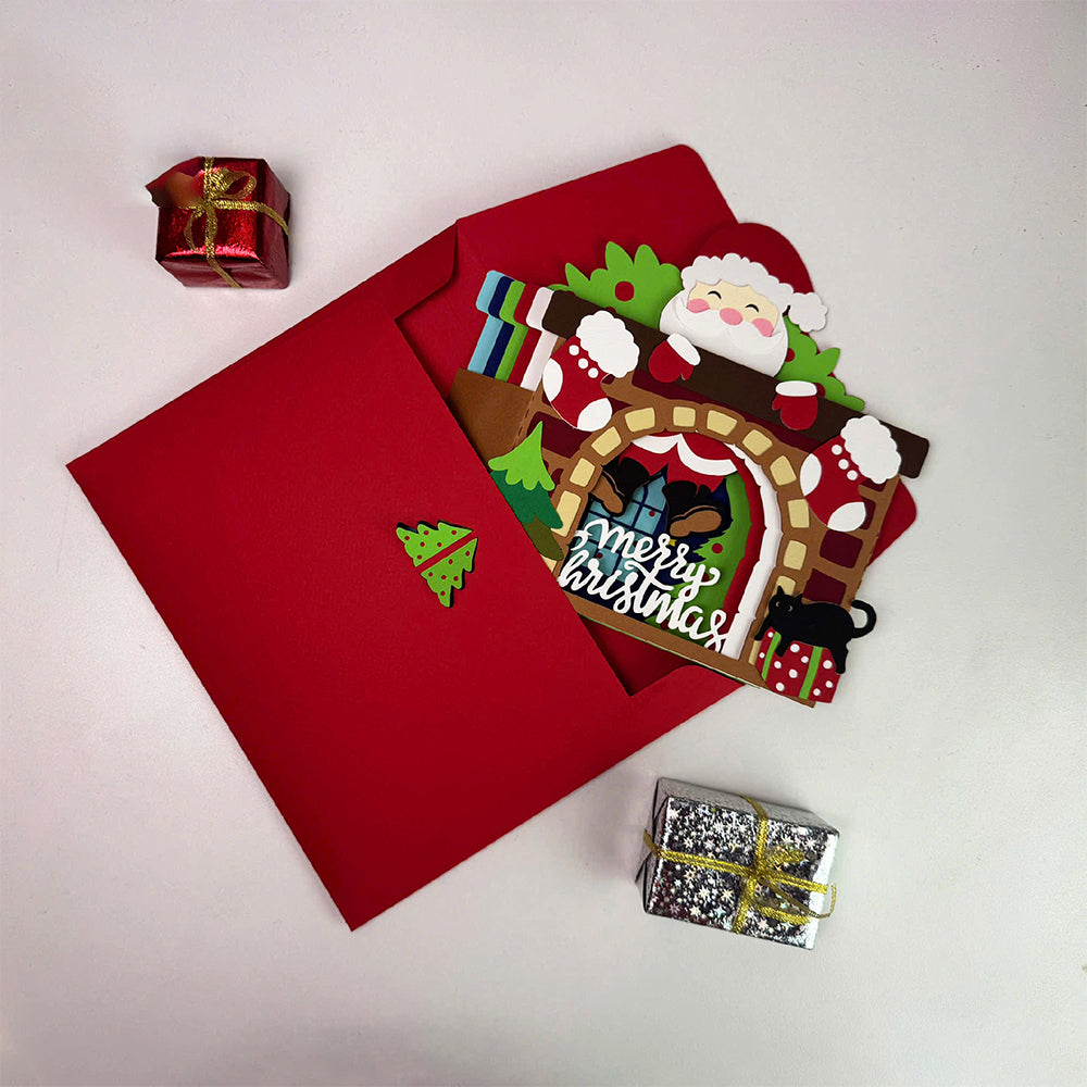 Fireplace – 3D Pop-Up Card SVG File for Cricut & Silhouette