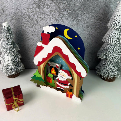 Christmas House – 3D Pop-Up Card SVG File for Cricut & Silhouette