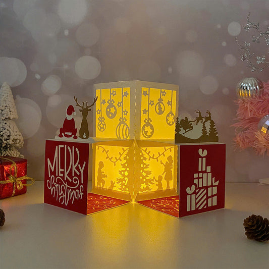 Merry Christmas 2 – 3D Pop-Up Card SVG File for Cricut & Silhouette
