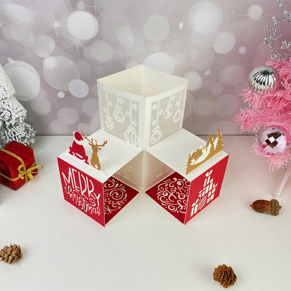 Merry Christmas 2 – 3D Pop-Up Card SVG File for Cricut & Silhouette