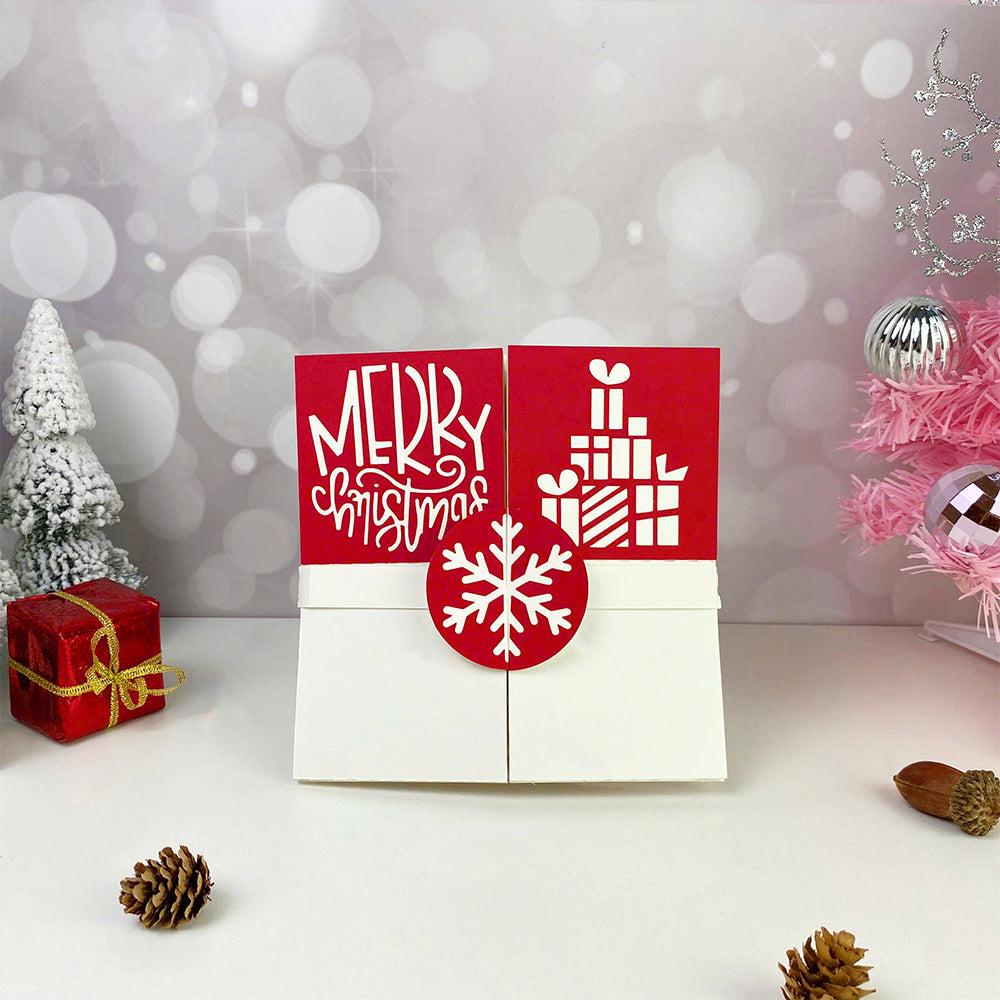 Merry Christmas 2 – 3D Pop-Up Card SVG File for Cricut & Silhouette