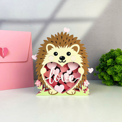 Hedgehog Valentines – 3D Pop-Up Card SVG File for Cricut & Silhouette