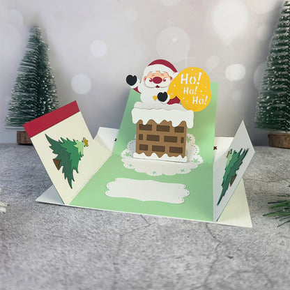 Santa Chimney – 3D Pop-Up Card SVG File for Cricut & Silhouette
