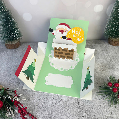 Santa Chimney – 3D Pop-Up Card SVG File for Cricut & Silhouette