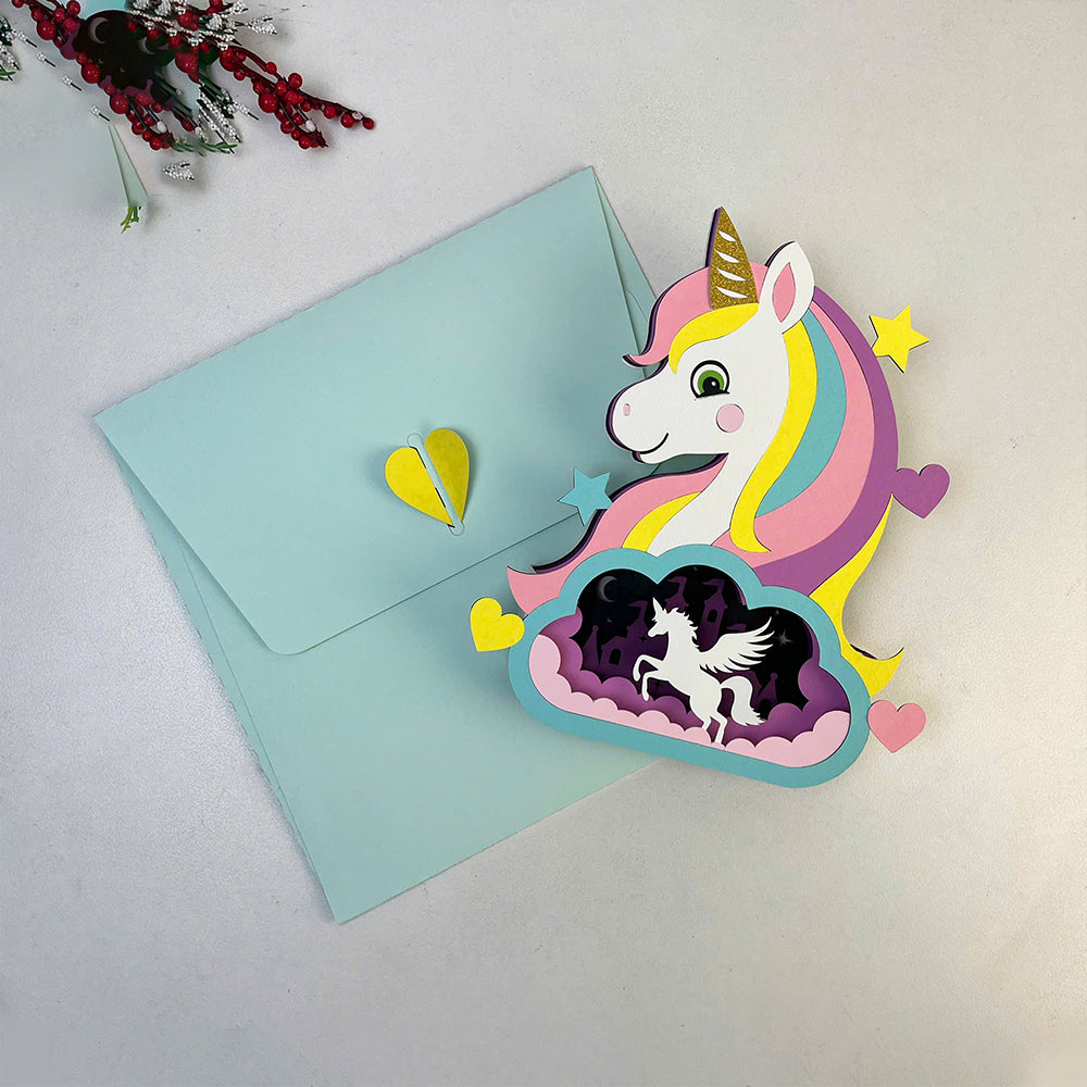 Unicorn – 3D Pop-Up Card SVG File for Cricut & Silhouette