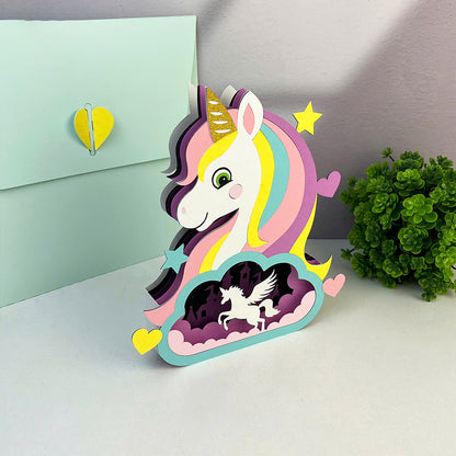 Unicorn – 3D Pop-Up Card SVG File for Cricut & Silhouette